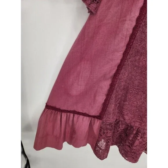 Vintage Gunne Sax Empire Waist Maxi Dress Lace Angel Sleeves Size 7 - Picture 5 of 7